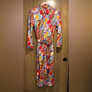J. McLaughlin Multicolor Long Sleeve Dress